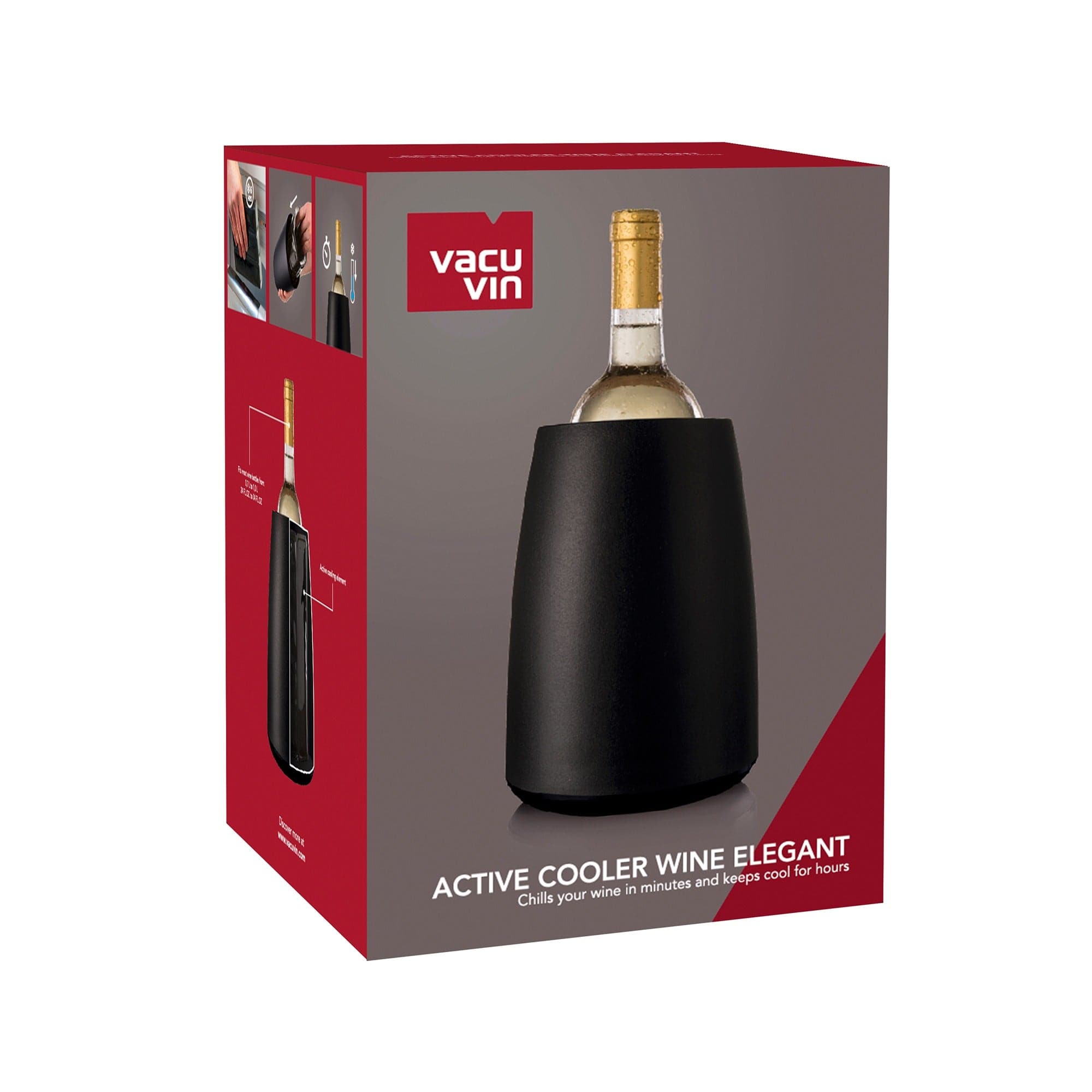 Barware Vacu Vin Active Cooler Wine Elegant, Black
