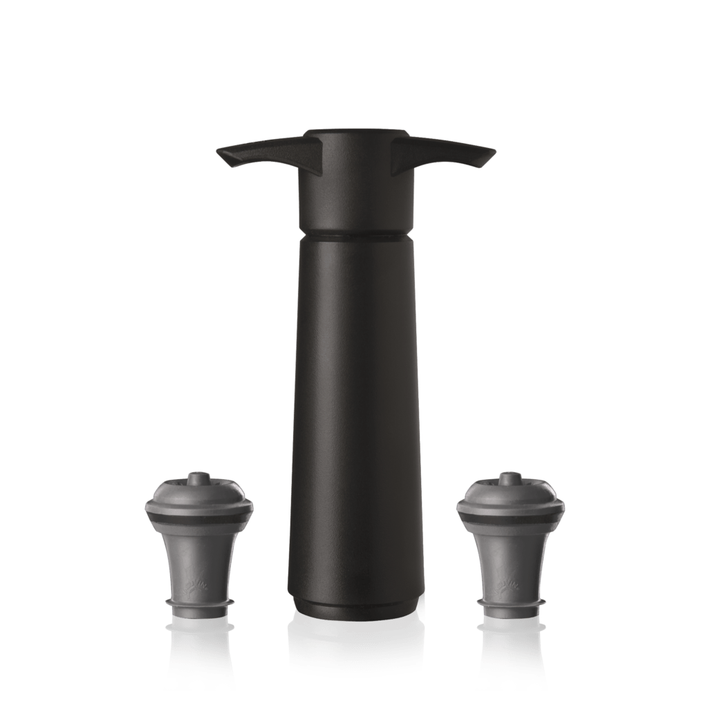 Barware Vacu Vin Wine Saver Giftpack Black (1 pump, 2 stoppers)