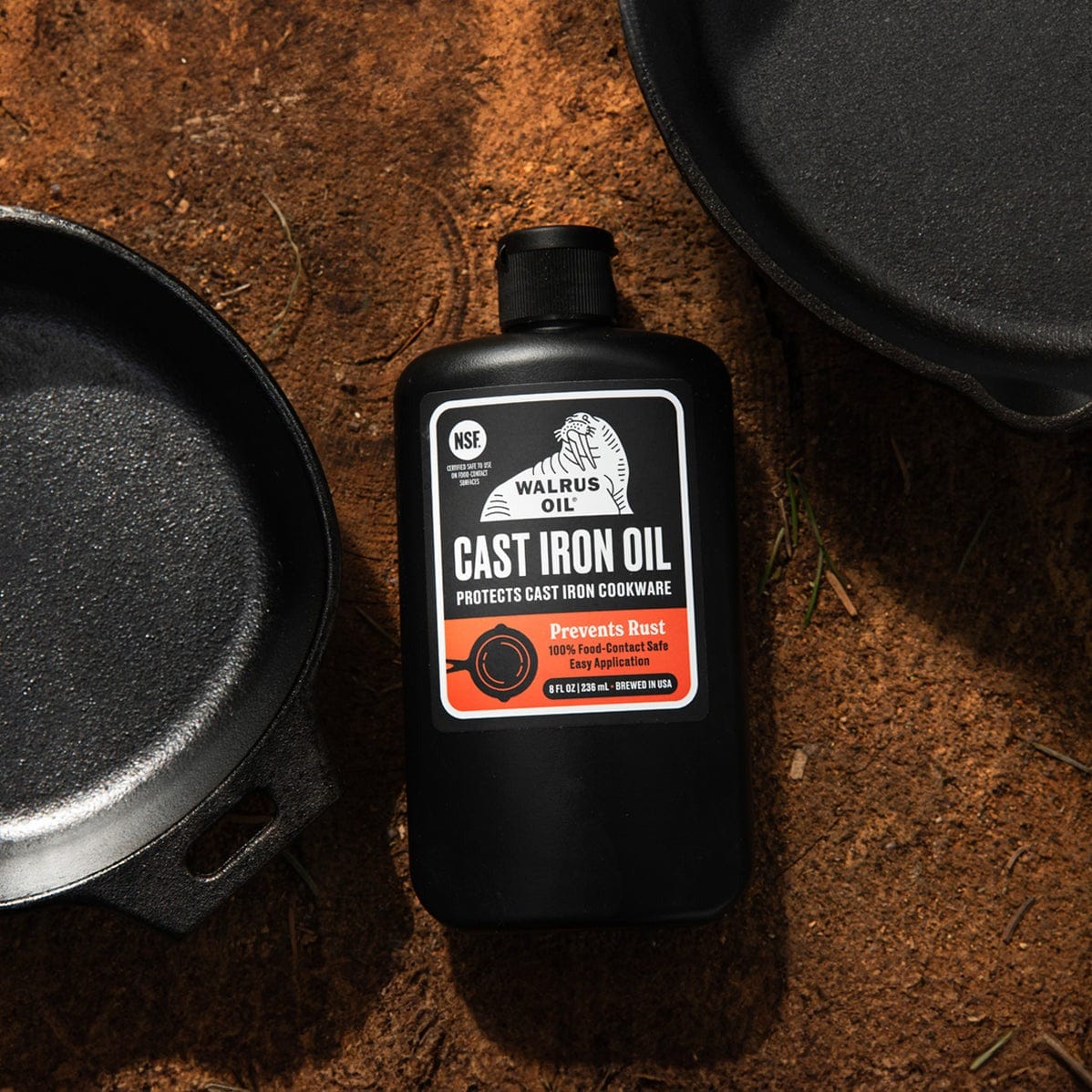 Table & Counter Accessories Walrus Oil Cast Iron Oil, 8 oz.
