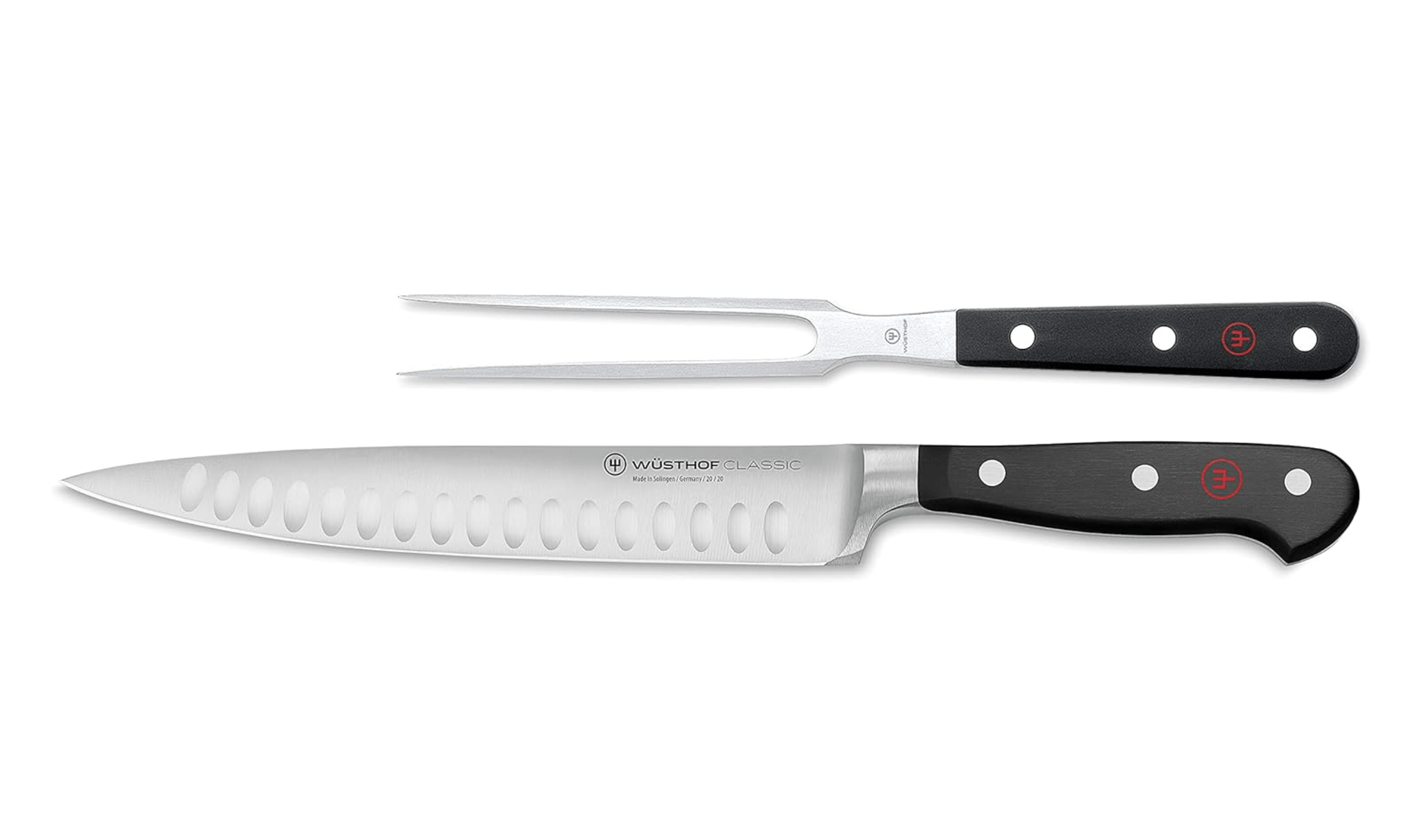 Cutlery Wusthof Classic 2-Piece Carving Set (Hollow Edge)