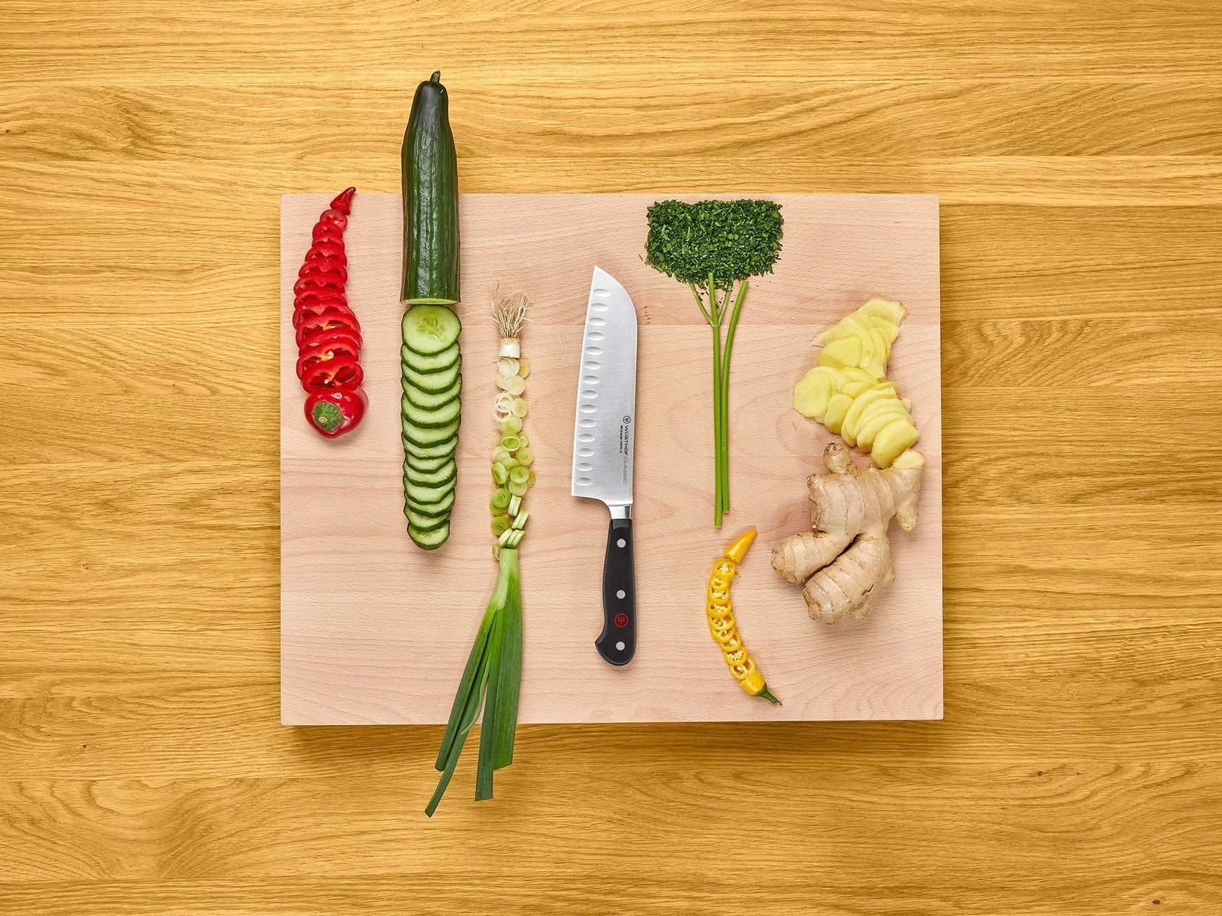 Cutlery Wusthof Classic Santoku - Hollow Edge - 7"