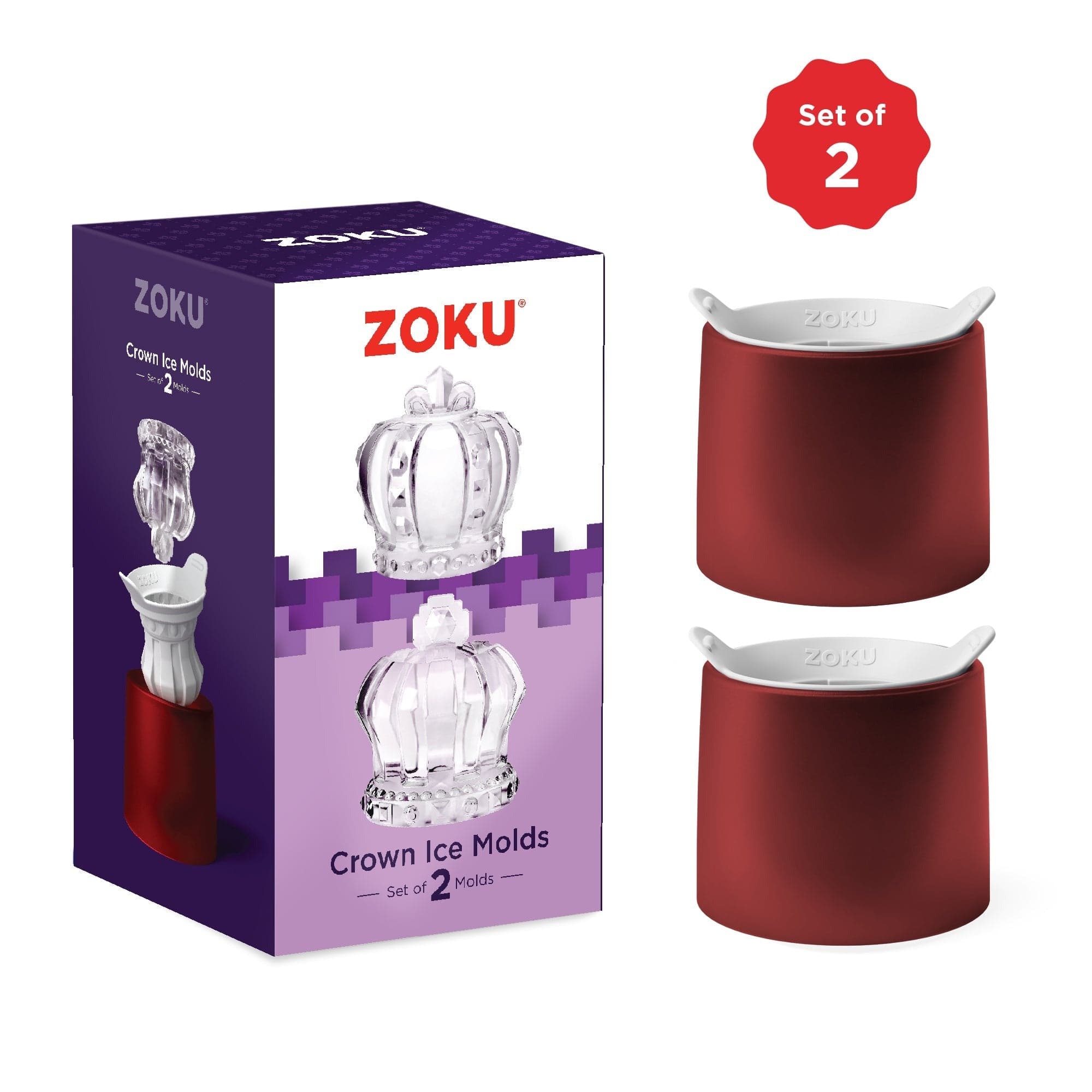 Barware Zoku Crown Ice Mold - Set of 2