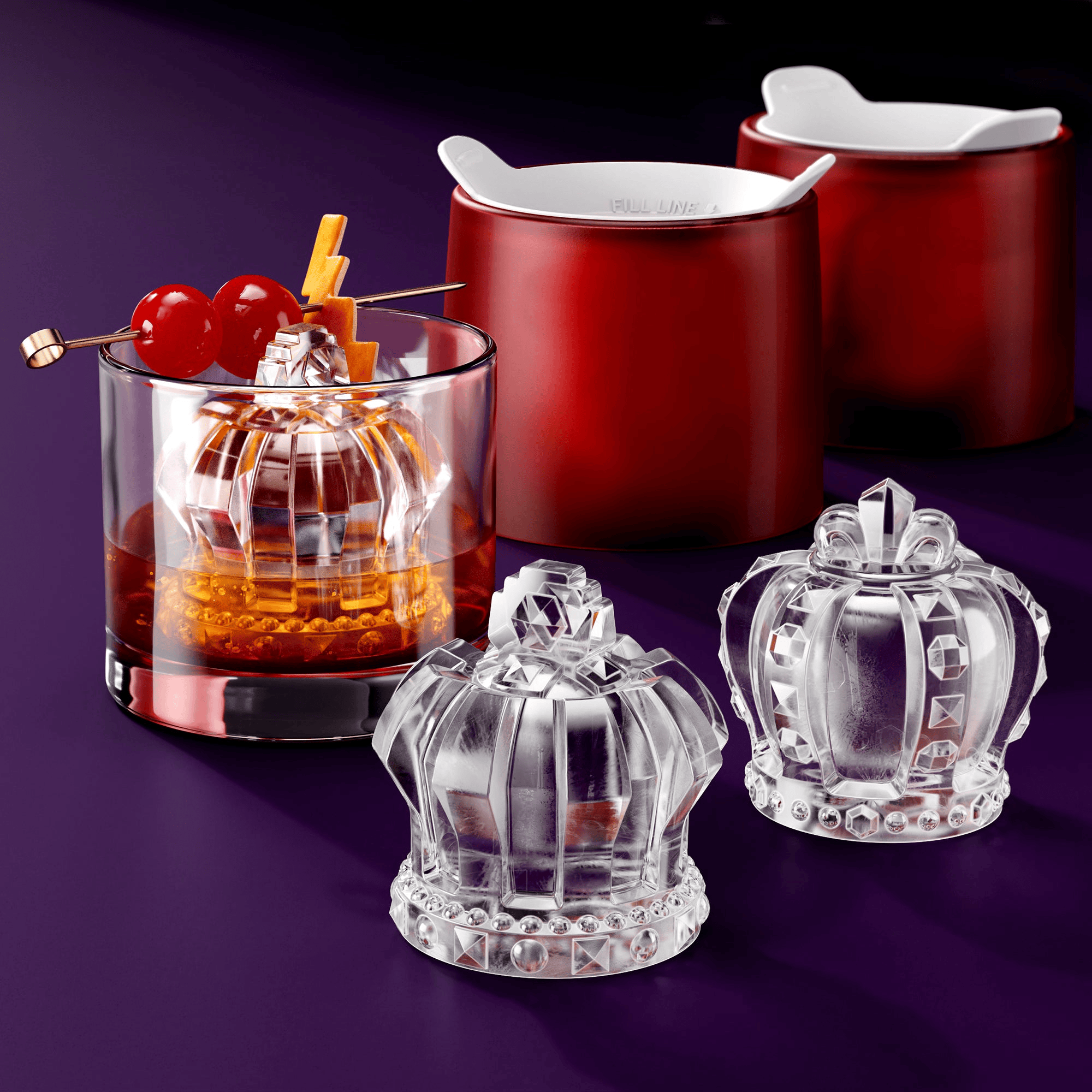 Barware Zoku Crown Ice Mold - Set of 2