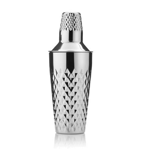 Faceted Stainless Steel Cocktail Shaker