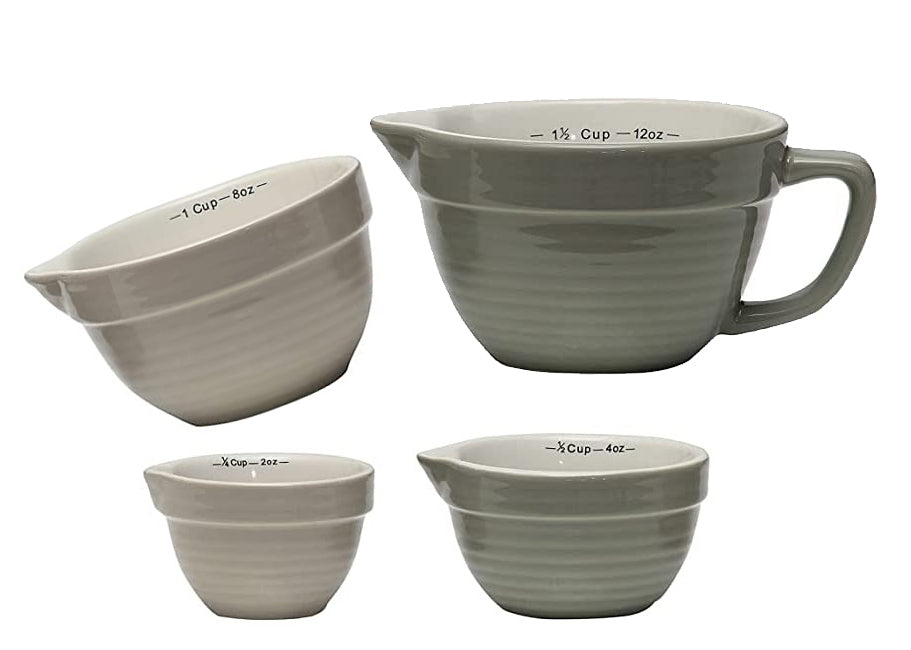 Batter Bowl Measuring Cups, Set of 4 Grey