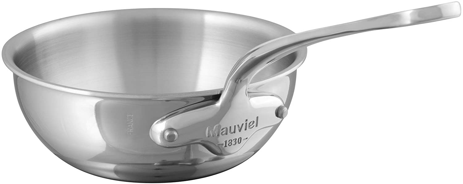 Mauviel M&Cook 20 cm Stainless Steel Curved Splayed Saute Pan