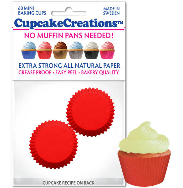 Mini Baking Cups, Red
