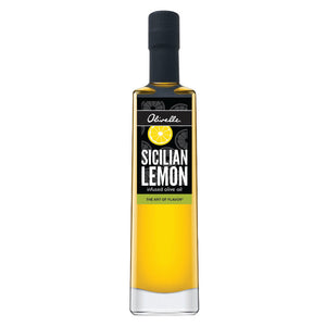 Olivelle Sicilian Lemon Olive Oil, Raspberry Balsamic Vinegar, Vanilla Bean Salt, and Dressing Shaker Bottle