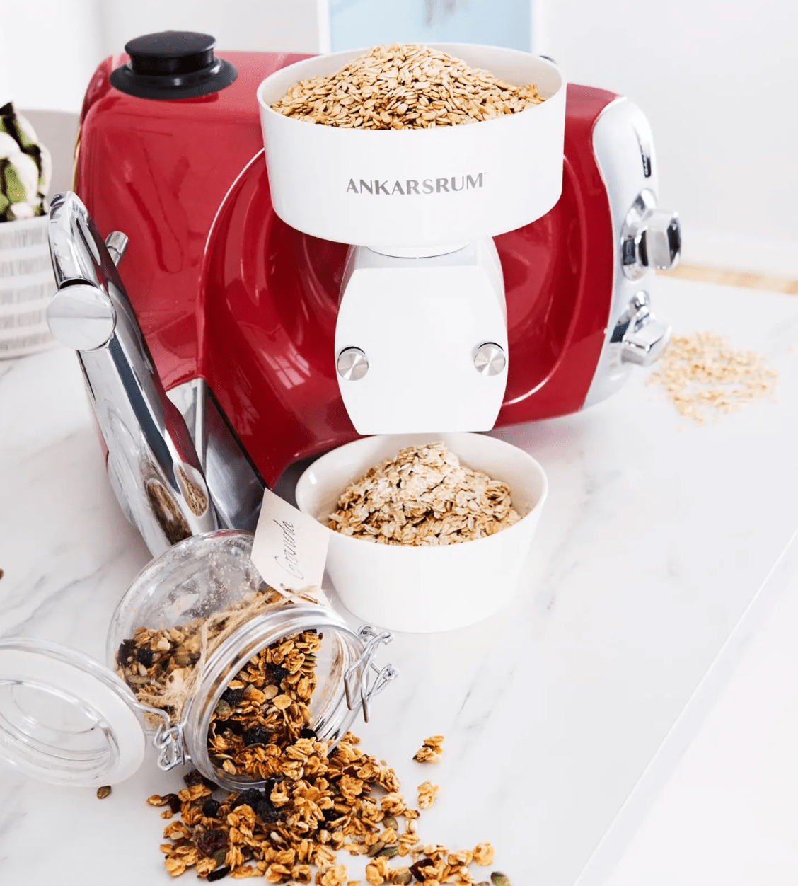 Electrical Appliances Ankarsrum Flake Mill - Original Assistent Stand Mixer Attachment for Rolling Grains, Making Smoothies and More