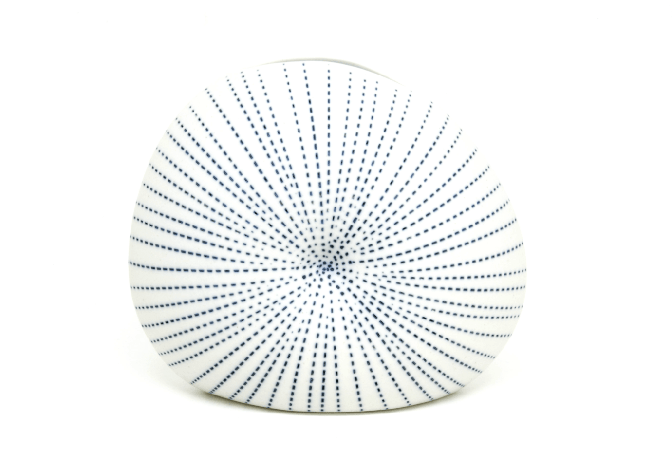 Tabletop Art Floral Vase DIVA, White/Blue Dots