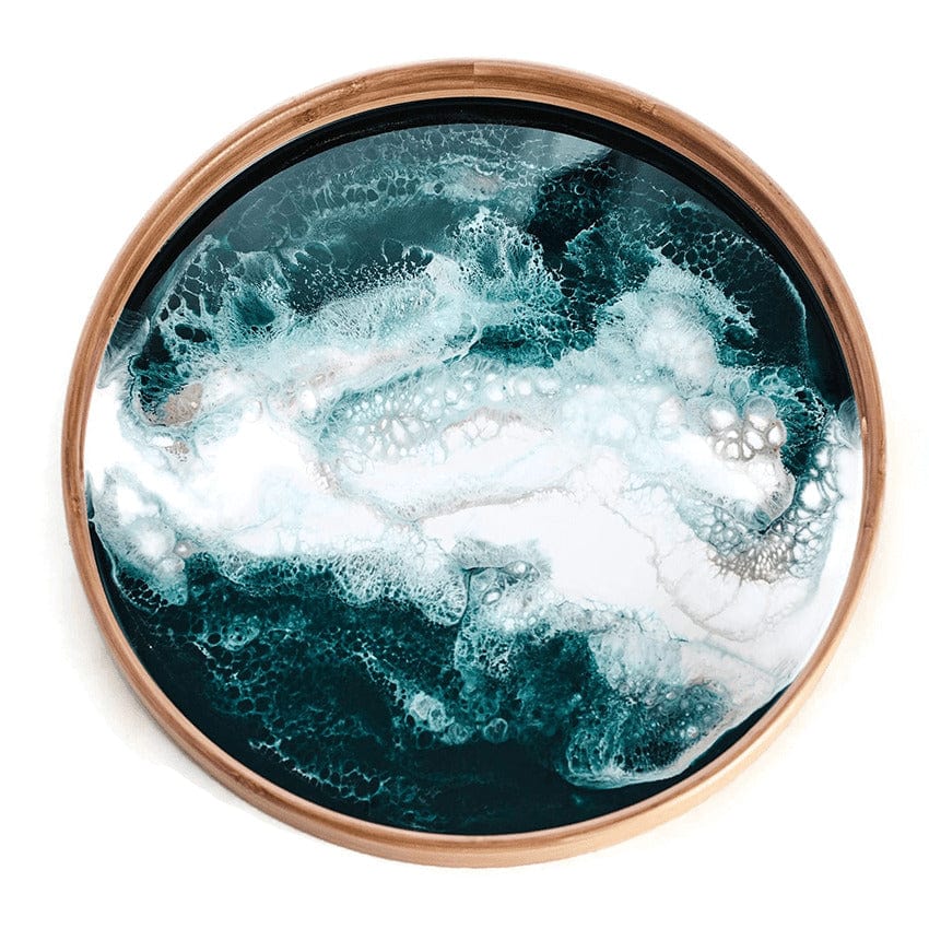 Tabletop Bamboo Serving Tray, 16" Round