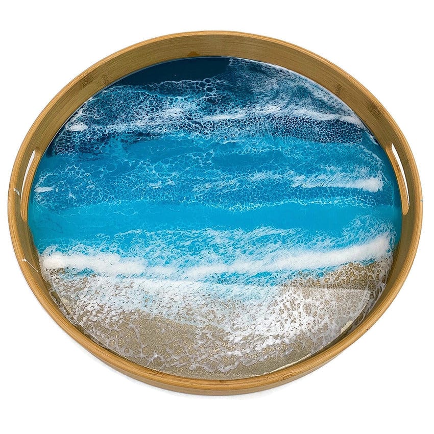 Tabletop Bamboo Serving Tray, 16" Round