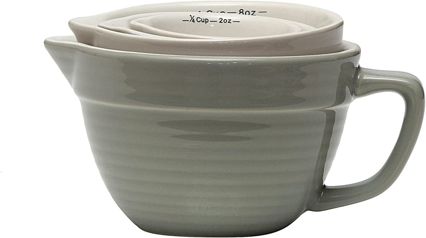 Table & Counter Accessories Batter Bowl Measuring Cups, Set of 4 Grey