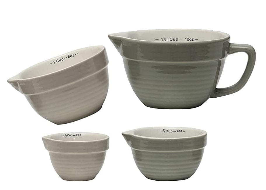 Table & Counter Accessories Batter Bowl Measuring Cups, Set of 4 Grey