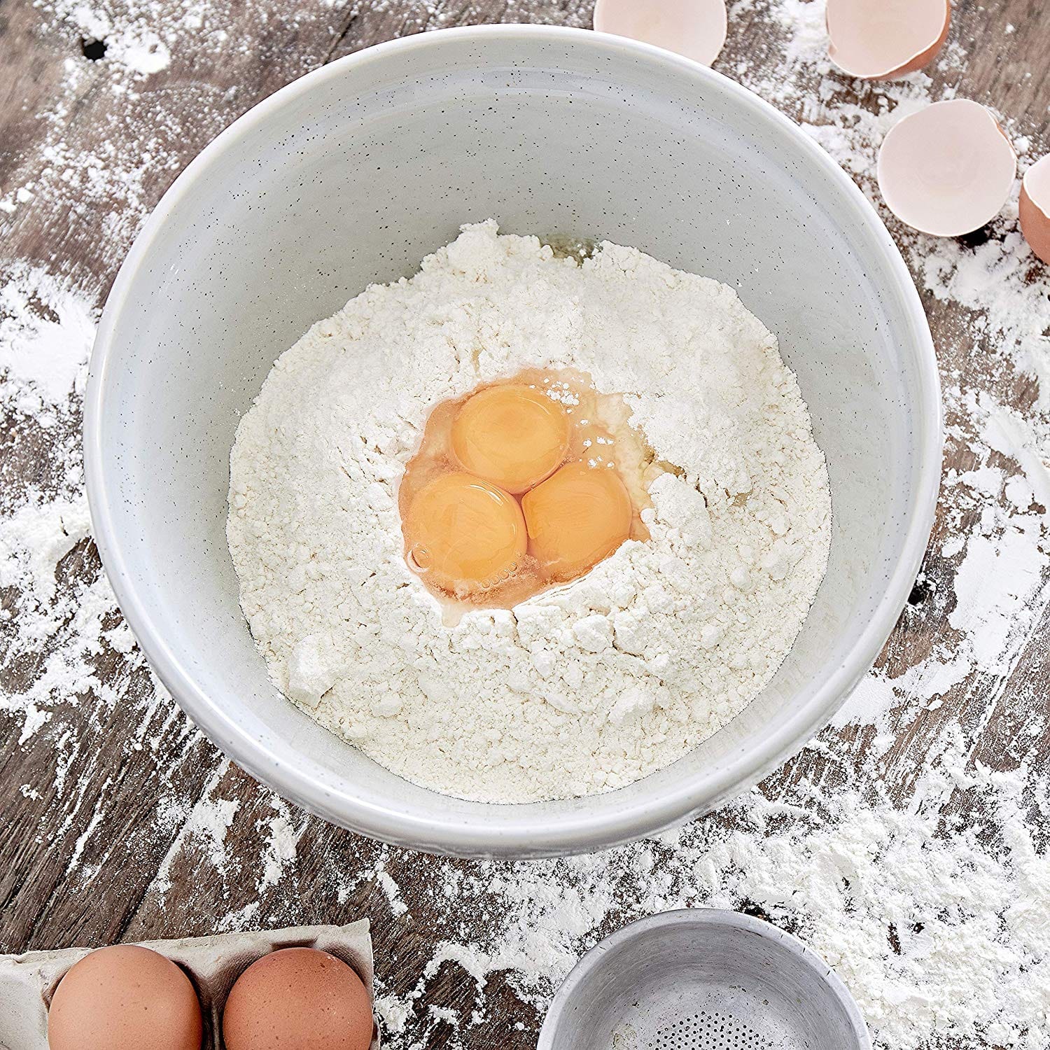 Bakeware Casafina Fattoria Stoneware Mixing Bowls - White - Various Sizes