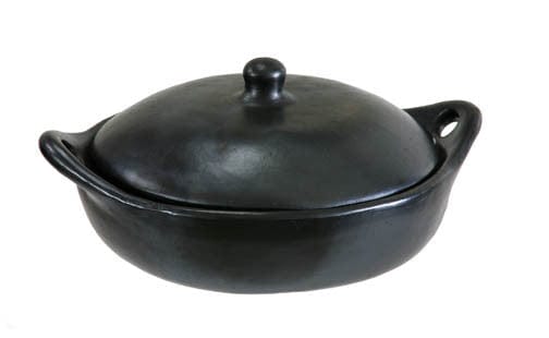 Chamba Cookware Authentic Chamba Paella Pan - Elegant, All-Natural Black Clay Casserole for Braising, Baking and Serving Paella, Stews and More- Stovetop & Oven Safe – Handmade in Colombia