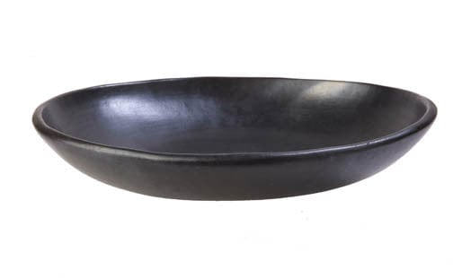 Chamba Cookware Authentic Oval Chamba Pasta Dish - Elegant, All-Natural X-Large Black Clay Bowl for Serving Pasta, Salads and More or as a Fruitbowl - Handmade in Colombia