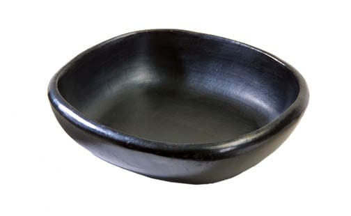 Chamba Cookware Authentic Chamba Square Dish - Elegant, All-Natural Black Clay Plate for Deserts, Sides, Appetizers and More - Handmade in Colombia