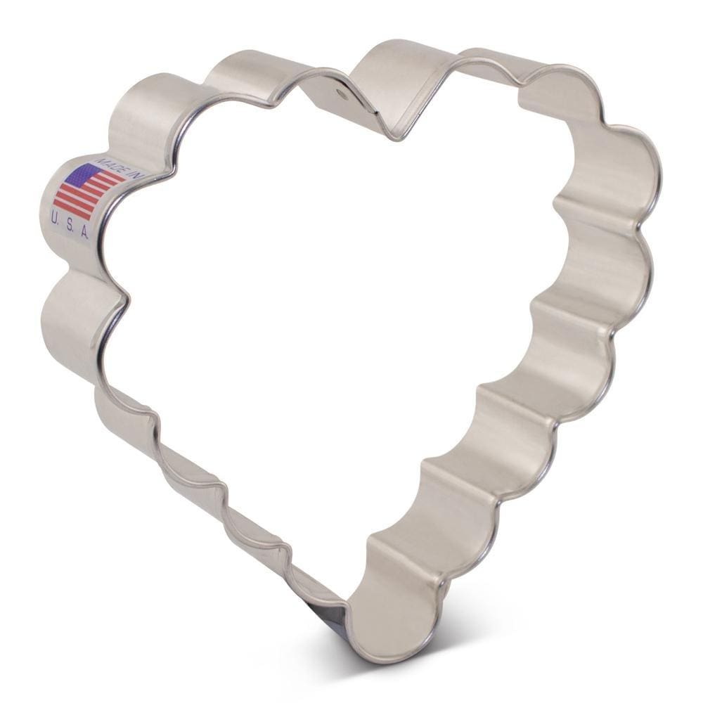 Bakeware Cookie Cutter, Heart Scalloped