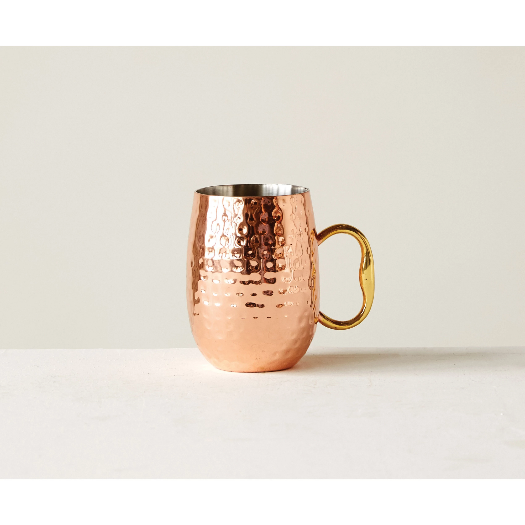 Hammered Stainless Steel Mule Mug, Copper Finish