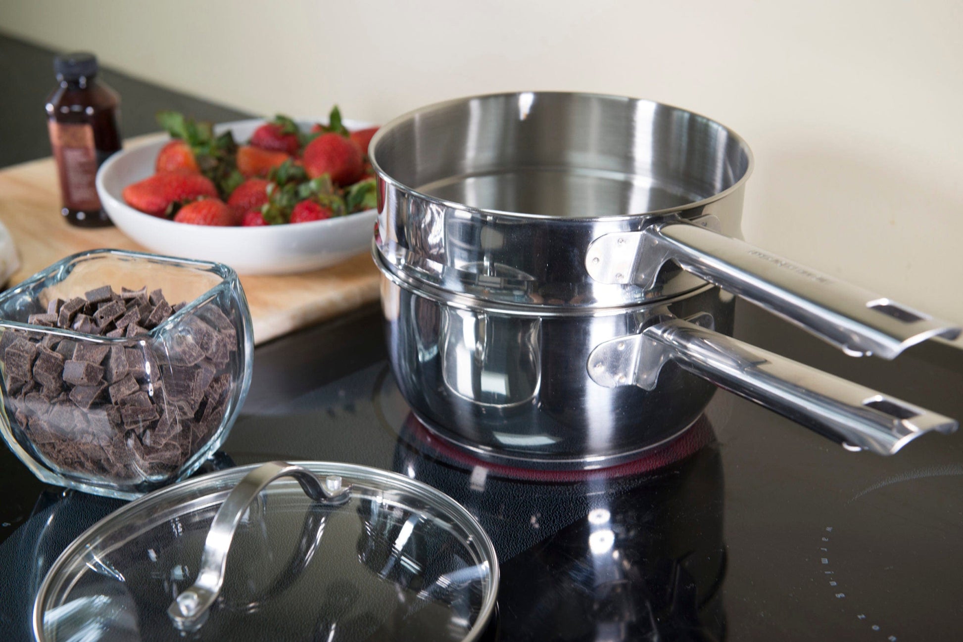 Cookware Stainless Steel Double Boiler, Induction Compatible
