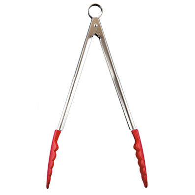 Cuisipro Stainless Steel Tongs, Red - MyToque