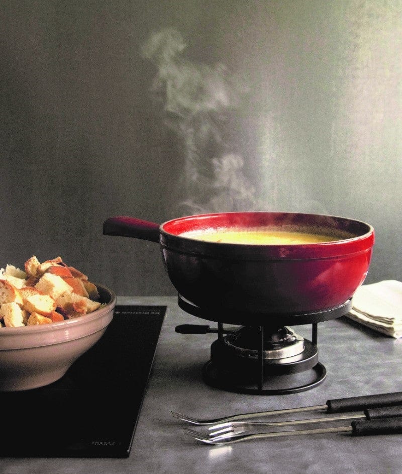 Cookware Emile Henry Cheese Fondue Set, Burgundy