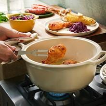 Cookware Emile Sublime Dutch Oven/Stewpot, 4 Qt., Creme