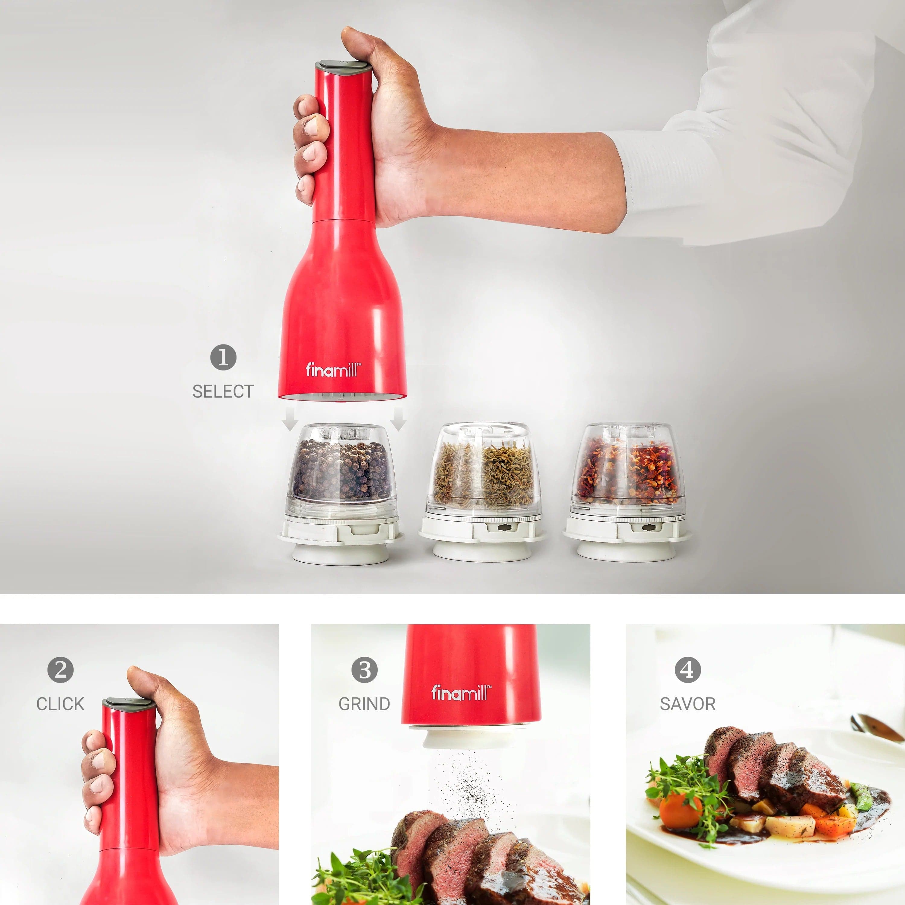 Table & Counter Accessories FinaMill Spice Grinder - Sangria