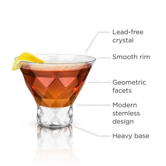 Glassware Gem Crystal Martini Glasses by Viski