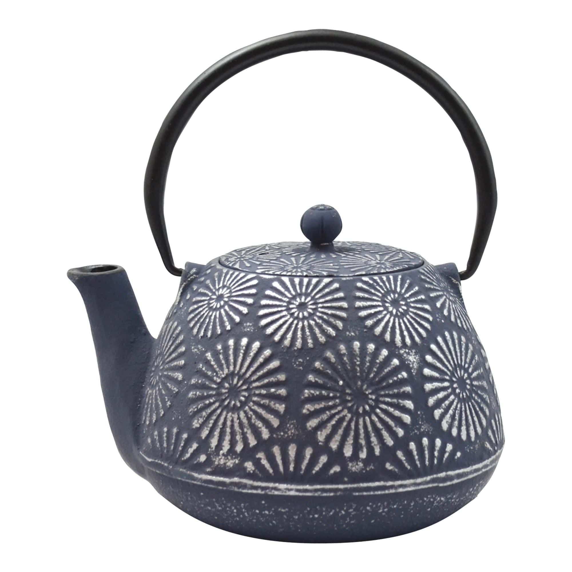 Coffee & Tea Hani Cast Iron Teapot 40 fl. oz. Blue/Silver
