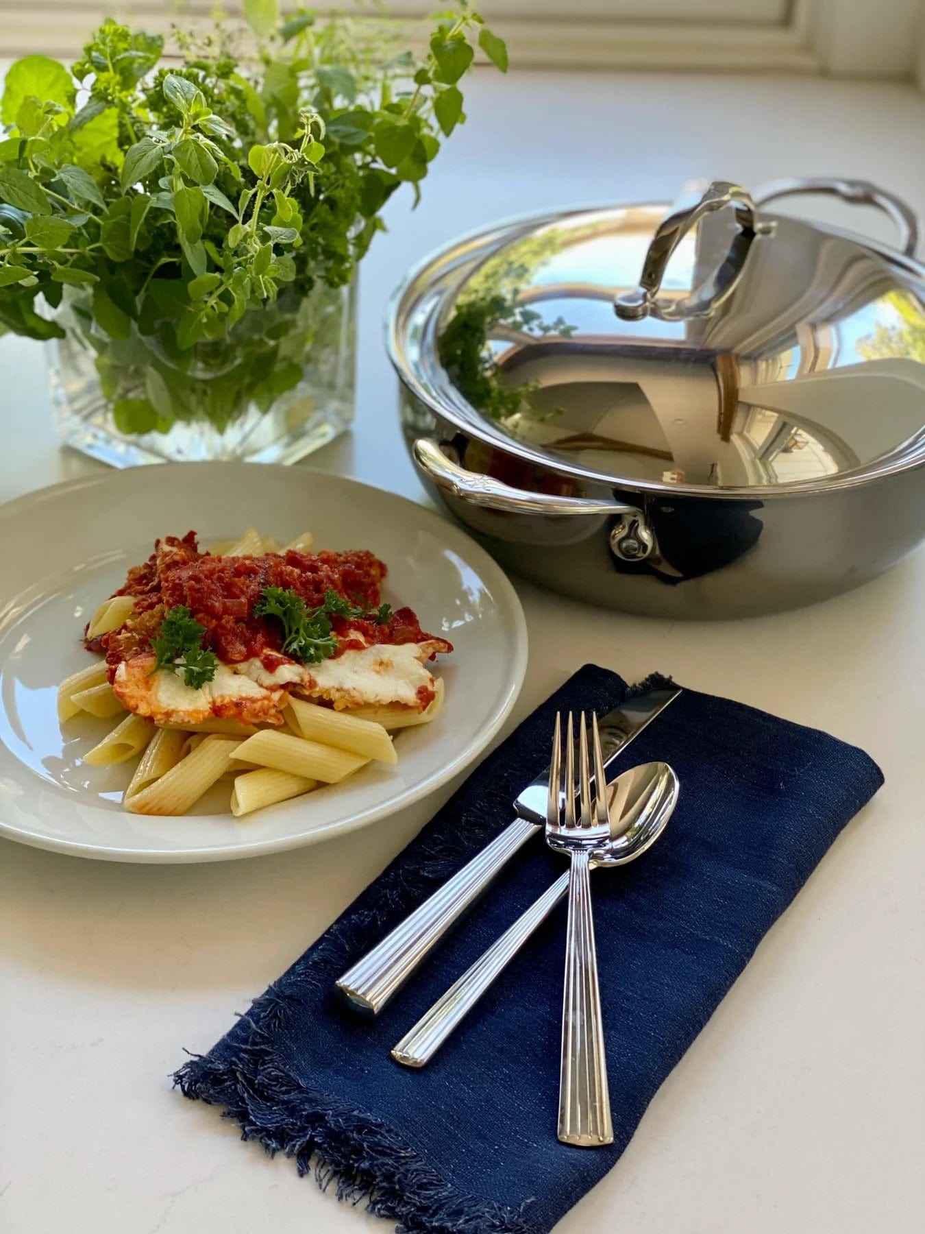 Cookware Hestan Nanobond Dutch Oven 5qt w/ Dome Lid