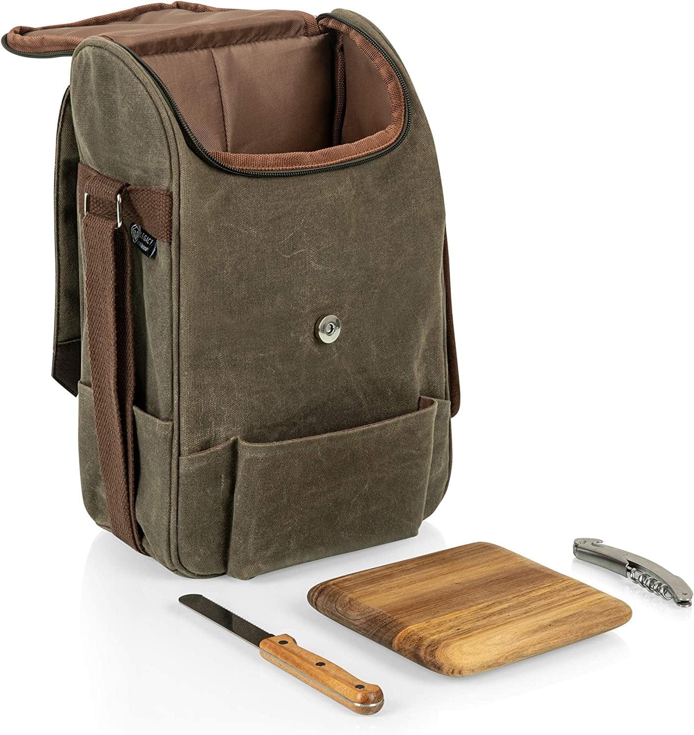 Travel & Storage Insulated Wine & Cheese Cooler Bag 2 Bottle