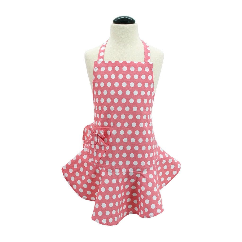 Linen Jessie Steele Child's Apron, Pink Polka Dot
