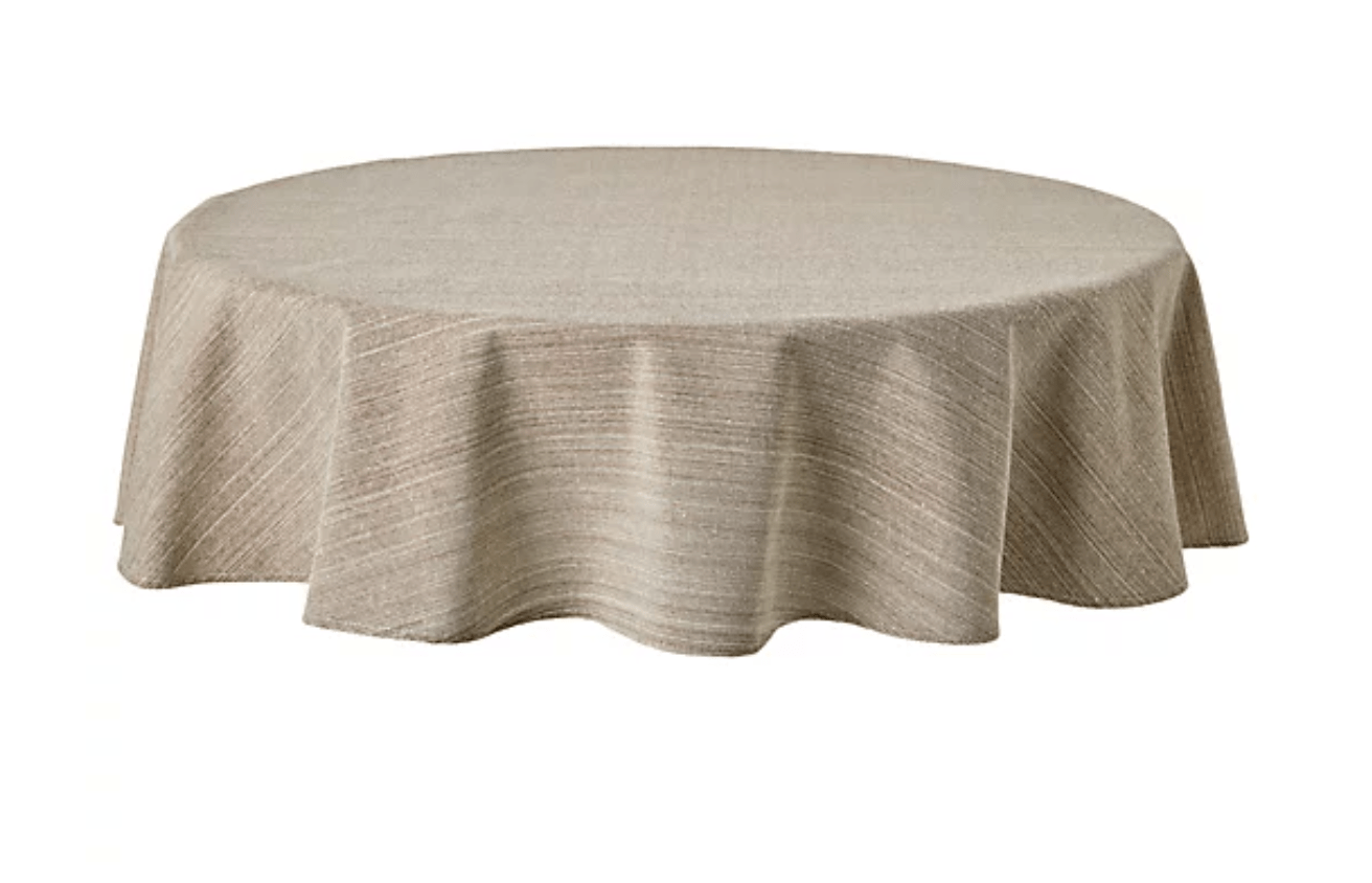Linen KAF Chambray Tablecloth - Flax Round 70"