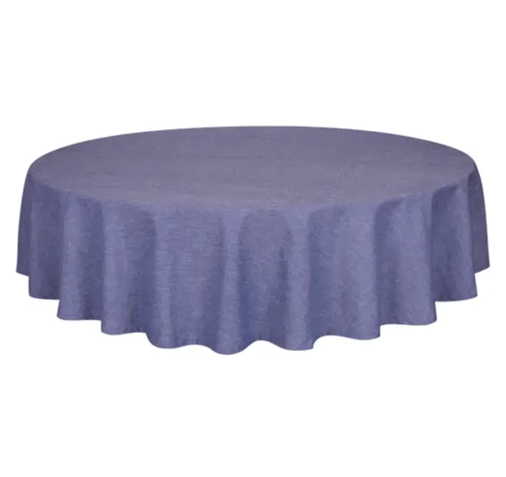 Linen KAF Chambray Tablecloth - Navy Round 70"