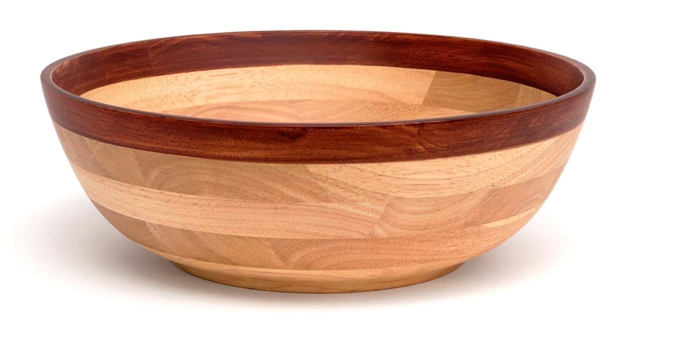 Table & Counter Accessories Large Salad Bowl, Beech/Cherry Finish