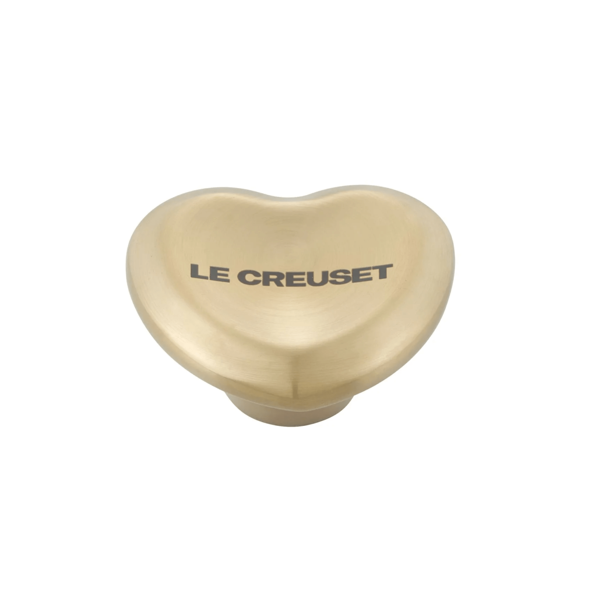 Le Creuset Figural Heart Knob - Light Gold - Large (45mm) - Thumbnail 4