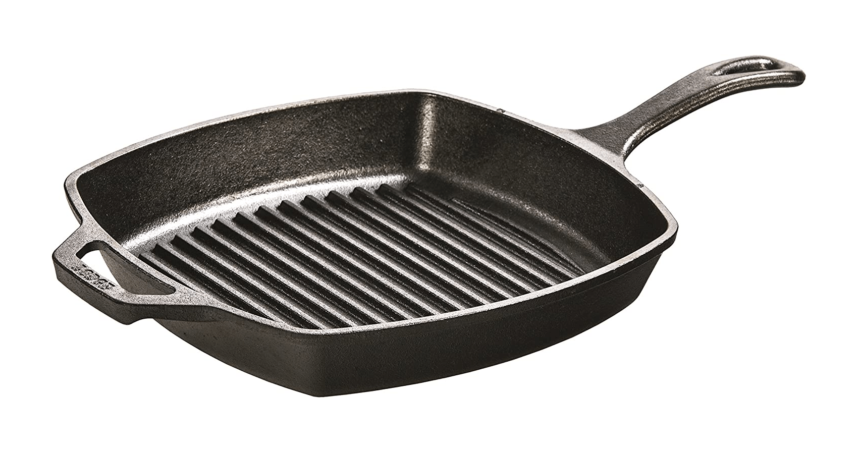Lodge L8SGP3 10 1/2" x 10 1/2" Square Pre-Seasoned Cast Iron Grill Pan - Thumbnail 5