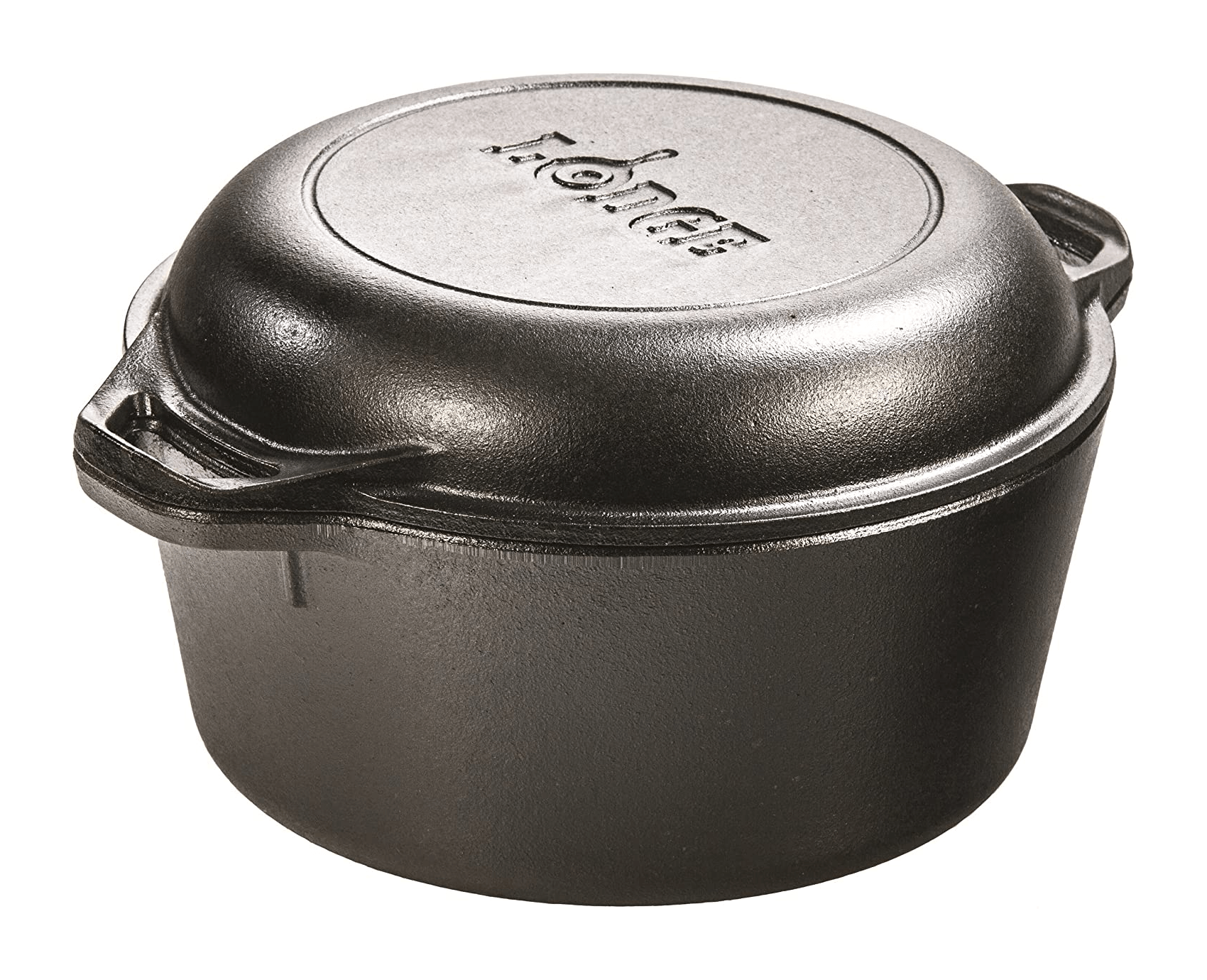 Cookware Lodge 5 Quart Cast Iron Double Dutch Oven