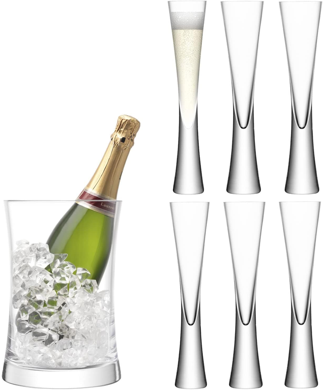 Glassware Moya Champagne Set (Bucket & Set of 6 Flutes)
