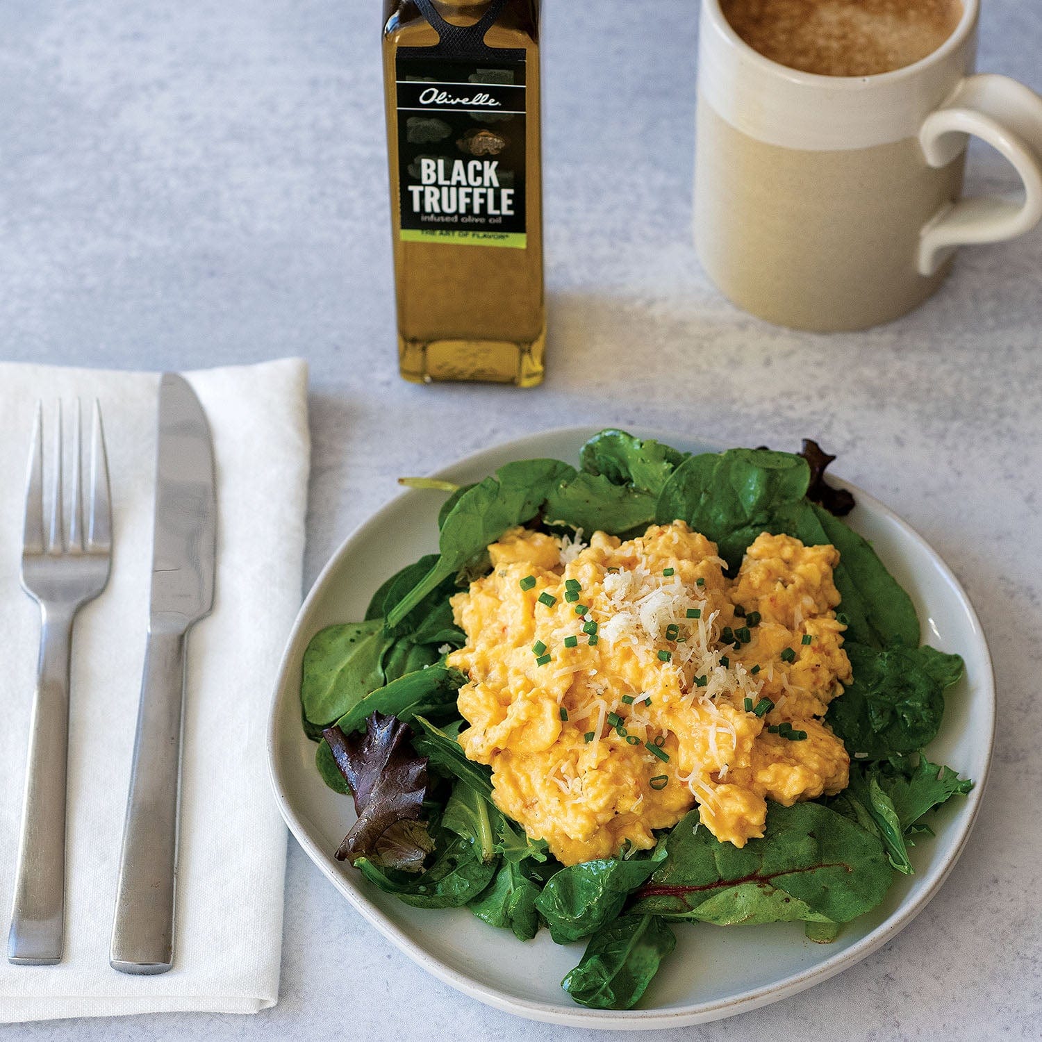 Food Olivelle Black Truffle Infused Olive Oil & Meyer Lemon White Balsamic Vinegar - Pairing 4