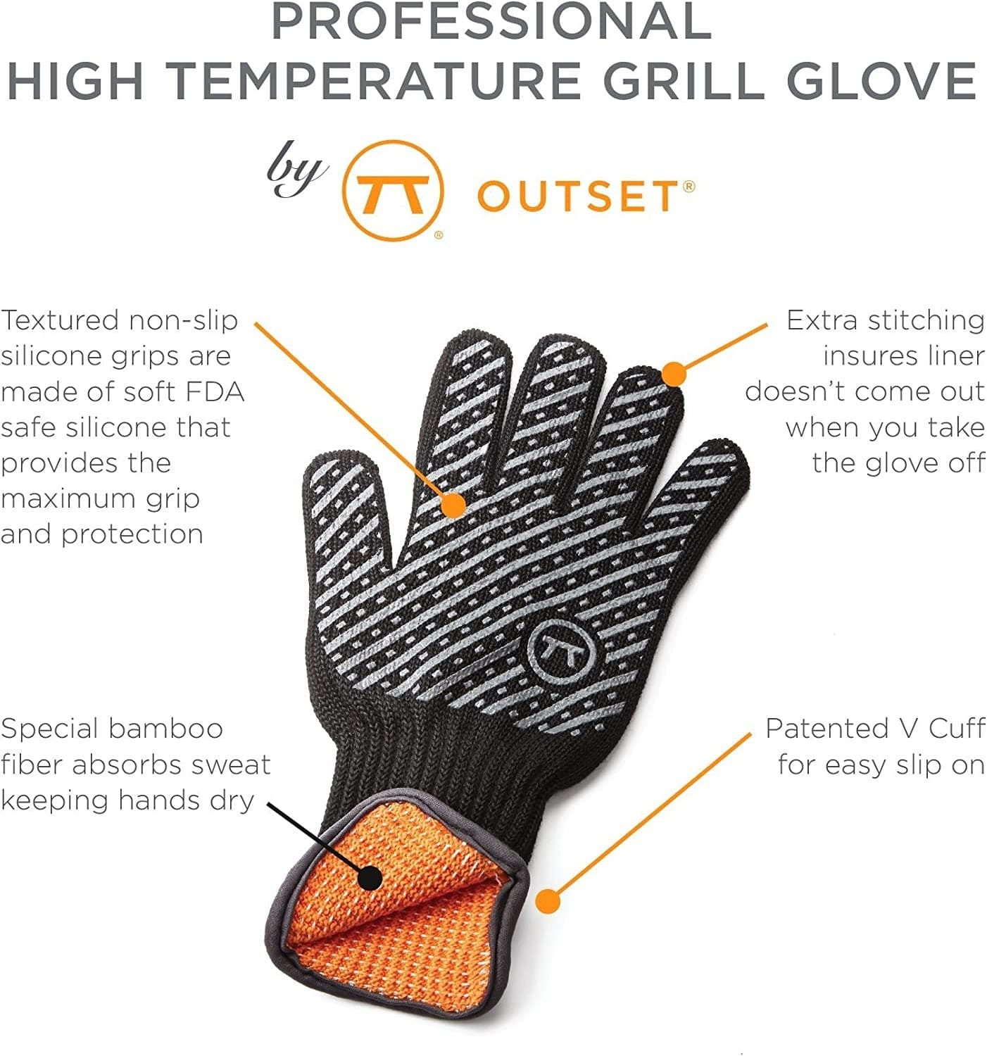 Barbecue Outset High-Temperature Grill Glove