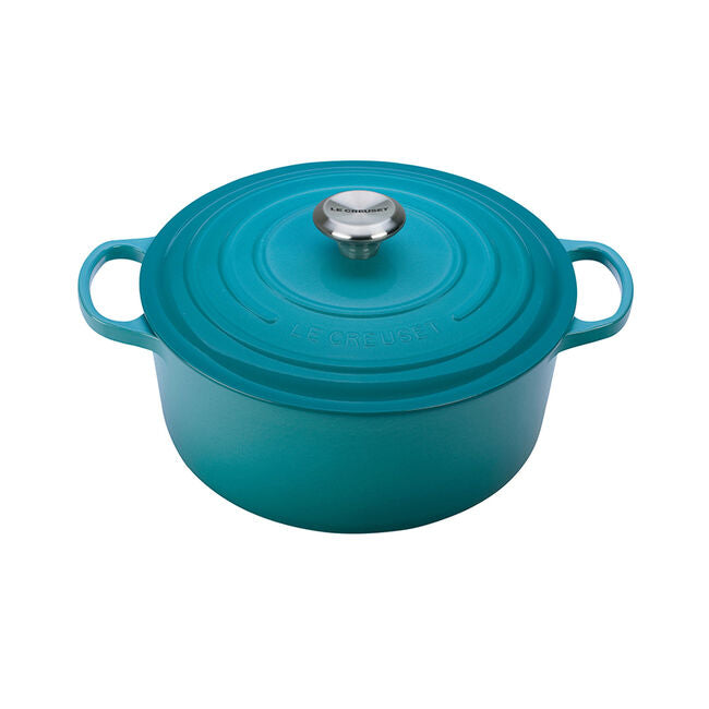Tramontina Enameled Cast Iron Dutch Ovens 3.5 QT and 5.5 QT in Teal