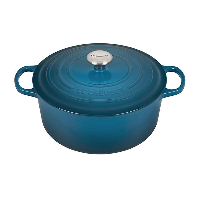 3.5 Qt Enameled Cast-Iron Round Dutch Oven - Teal - Tramontina US