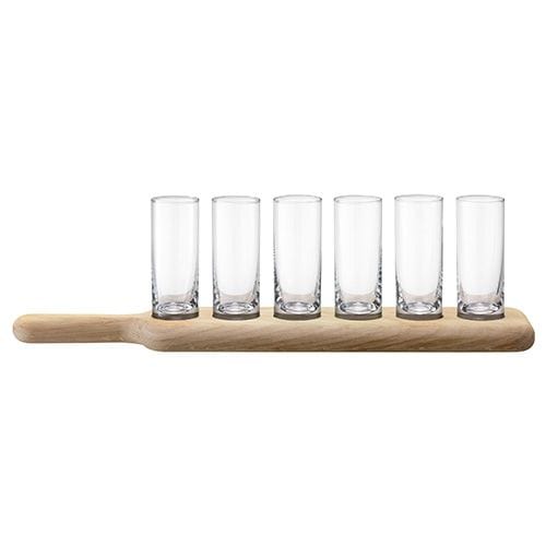 Barware Paddle Vodka Set & Oak Paddle