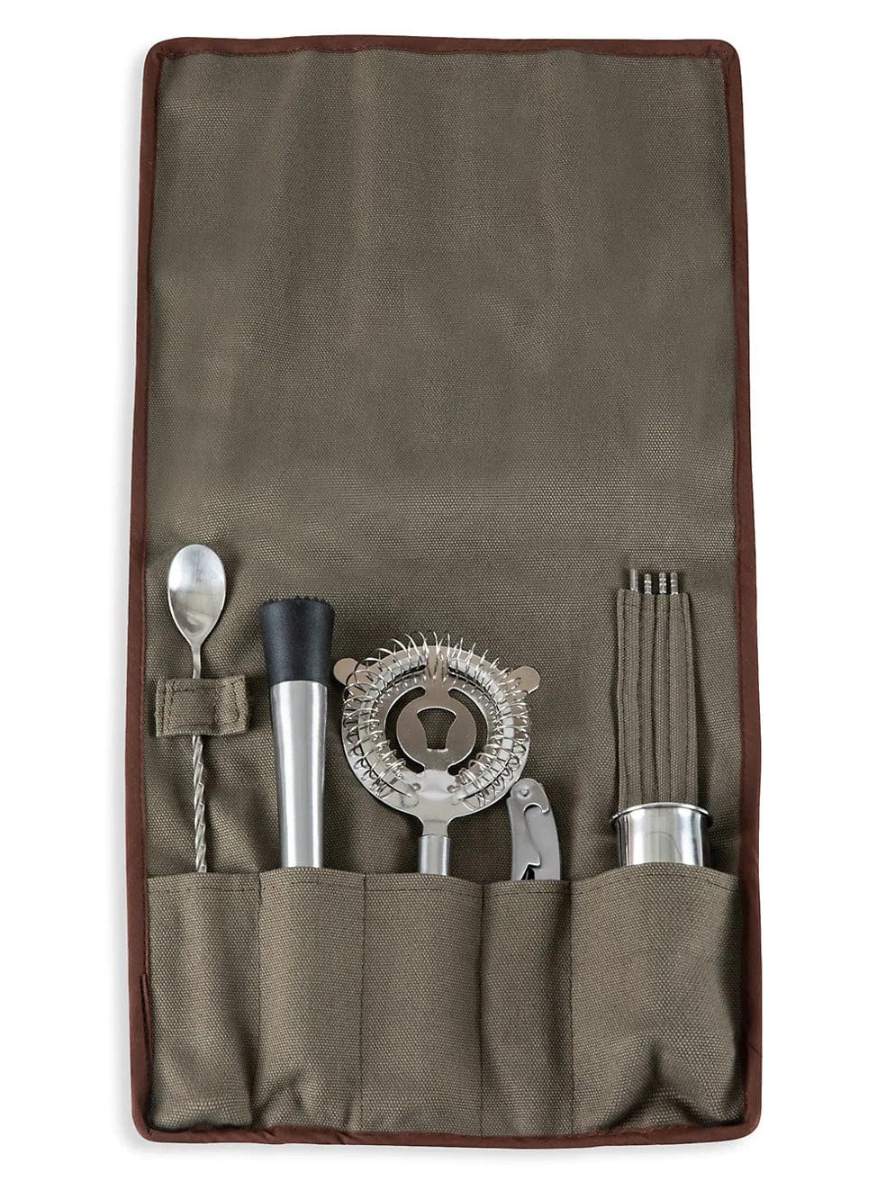 Barware Picnic Time 10-Piece Roll Up Bar Kit