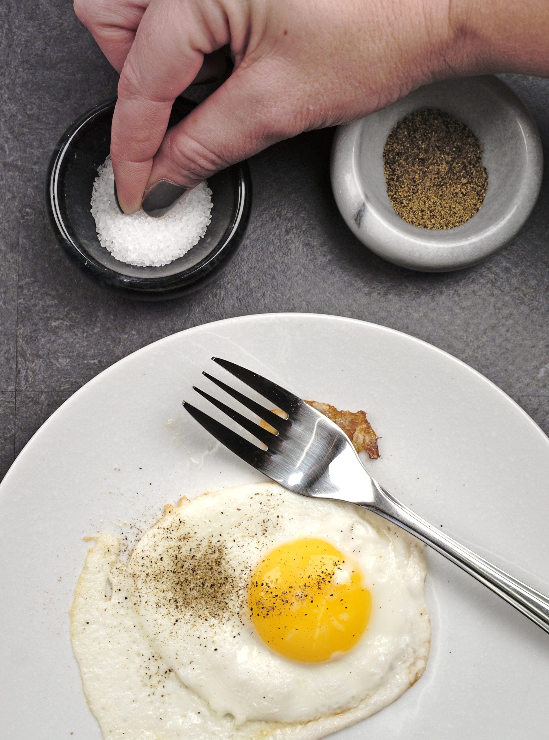 Table & Counter Accessories RSVP Black Marble Salt Bowl