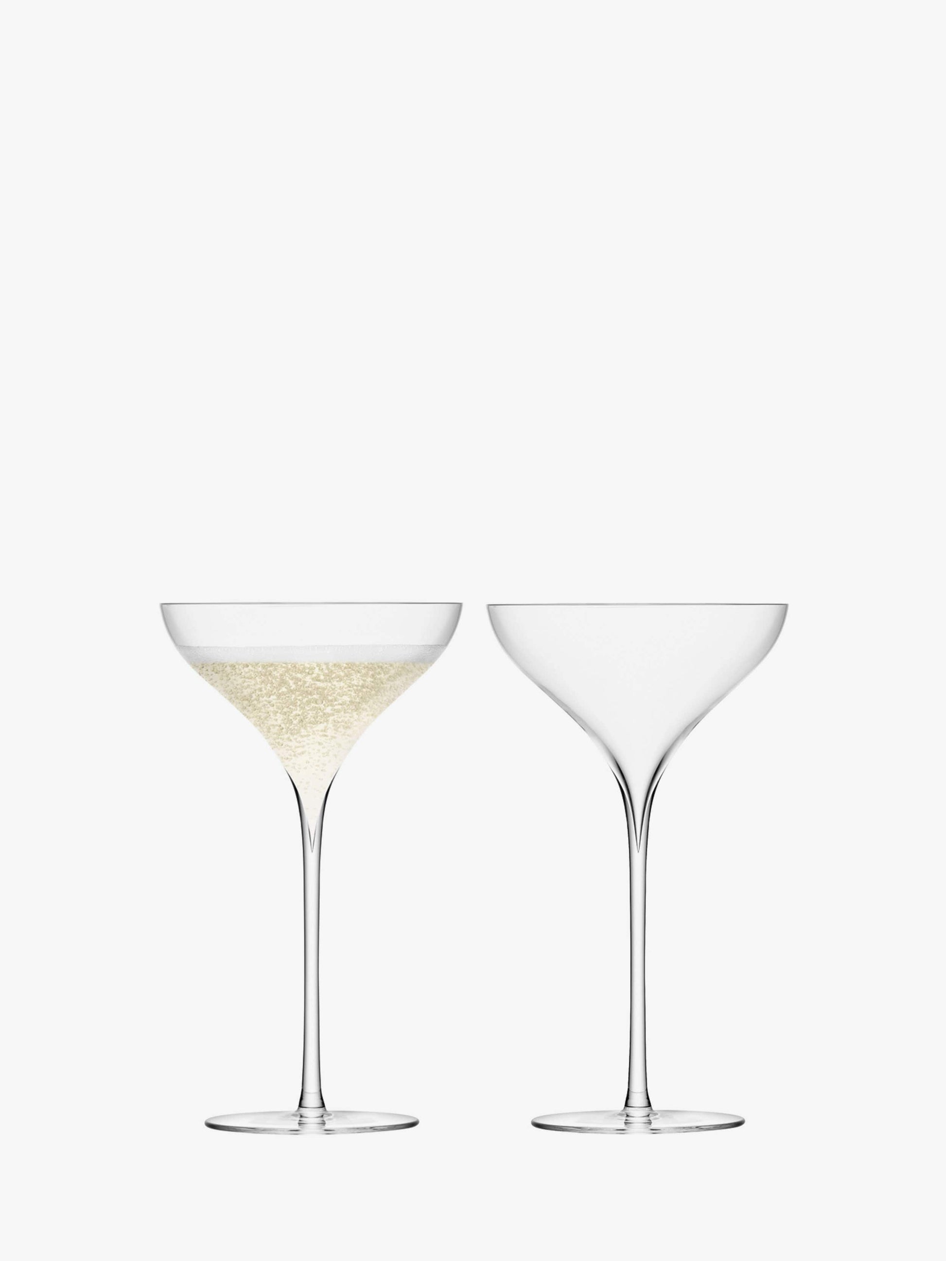 Glassware Savoy Mouthblown Champagne Saucer/Coupe, Set of 2