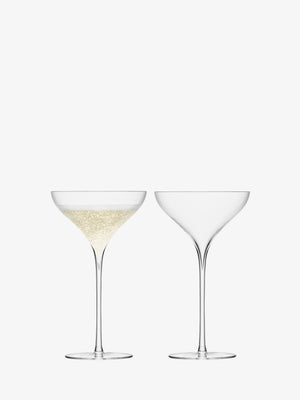 Savoy Mouthblown Champagne Saucer/Coupe, Set of 2